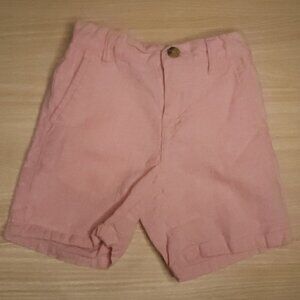 Janie & Jack Infant Boys Pink Linen Blend Shorts 6-12 Months